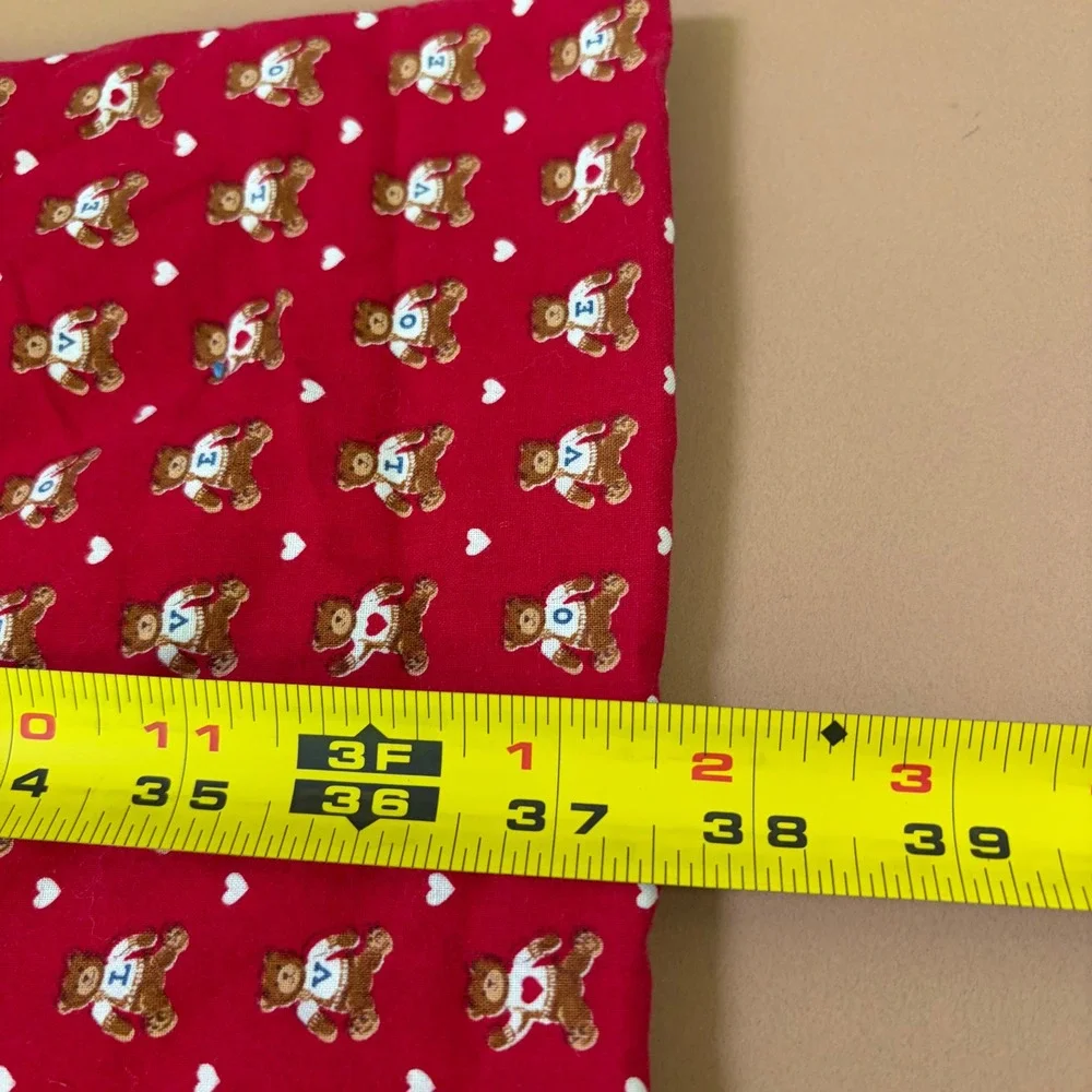 Vtg Handmade Baby Quilt Teddy Bear Hot Air‎ Balloon Red Yellow Blue Patch  Flaw